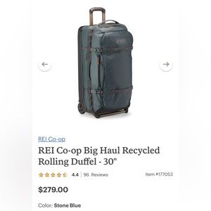 REI Co-op Big Haul Recycled Rolling Duffel - 30"